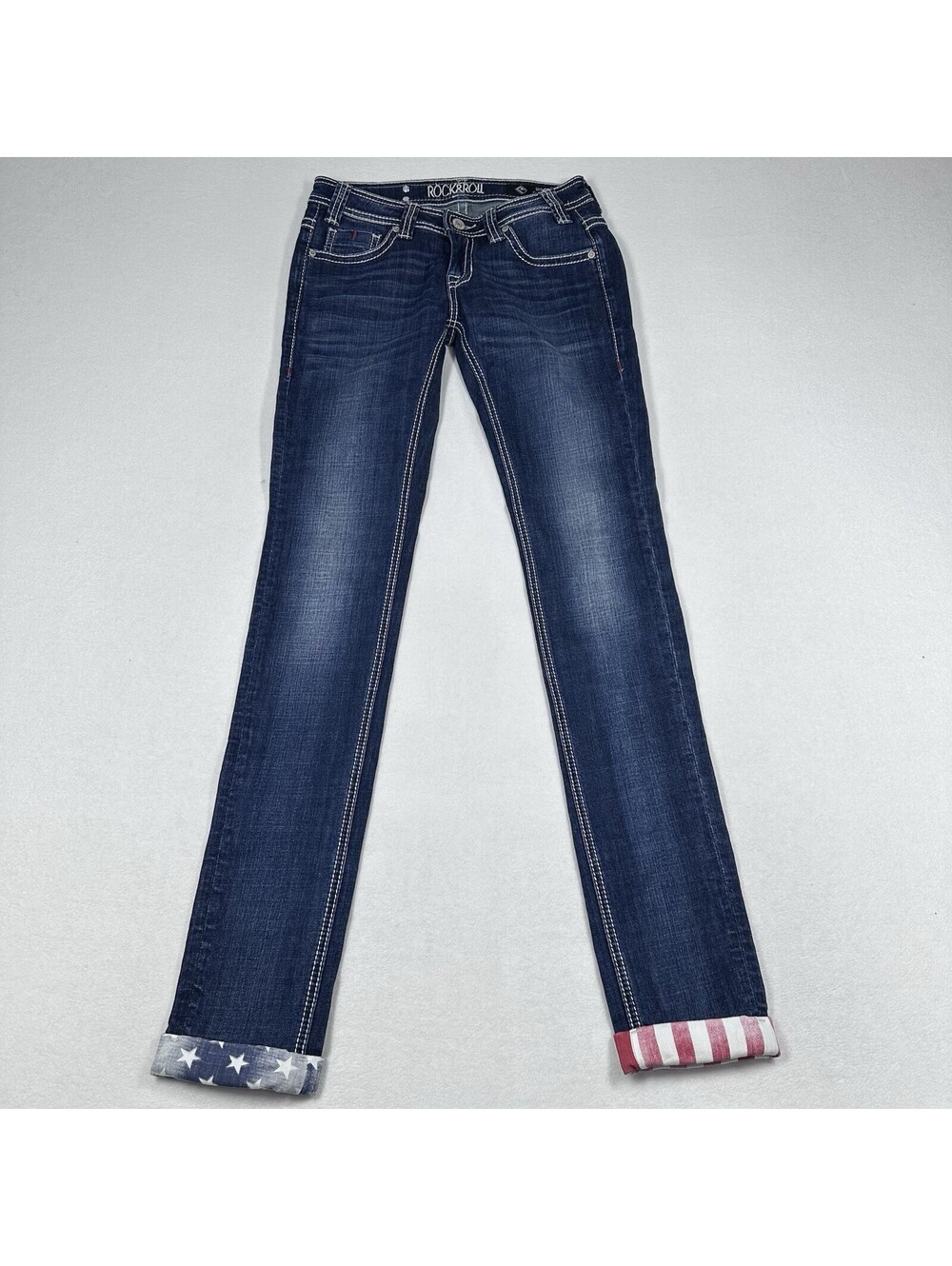Rock & Roll Jeans Skinny American Flag 🇺🇲 Cowgirl Jeans 🇺🇲 Size 26x33